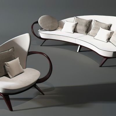 现代休闲沙发组3D模型