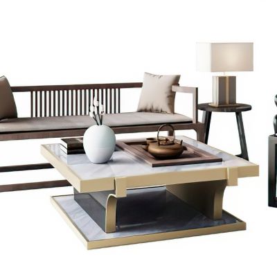 中式沙发茶几组合