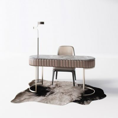 现代书桌椅子落地灯