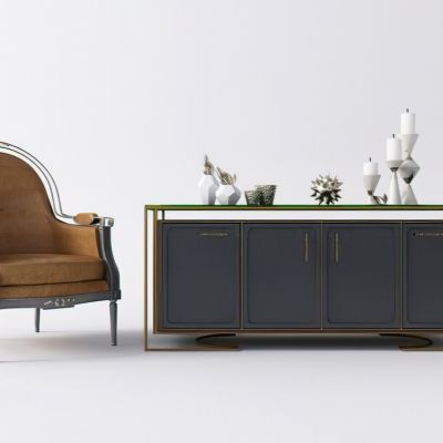 休闲椅子电视柜装饰品