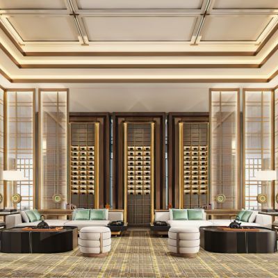 度假酒店大堂吧休息区