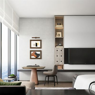 现代客房电视背景墙