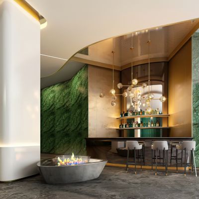 售楼处水吧台3D模型