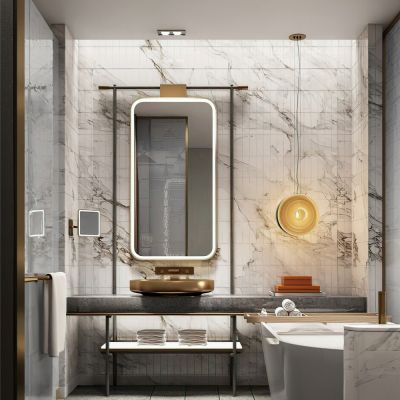 现代客房卫生间洗手台