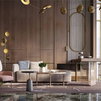 现代混搭客厅沙发休闲椅