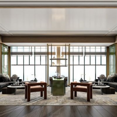 酒店行政酒廊沙发休息区