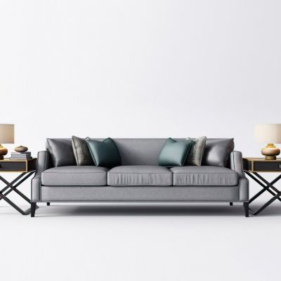 现代沙发边几台灯