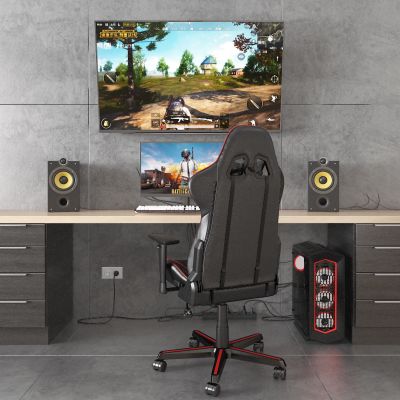 后现代电脑 主机 书桌 音响 电竞椅