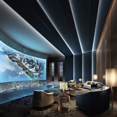 现代别墅影音室