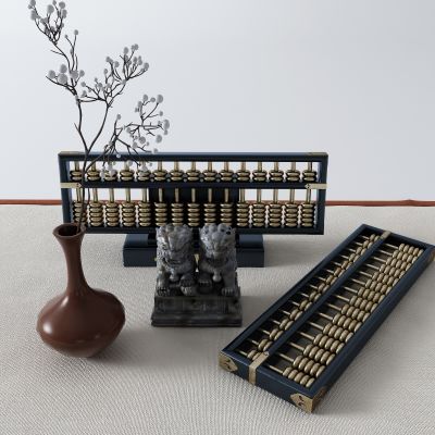 中式算盘 石狮子