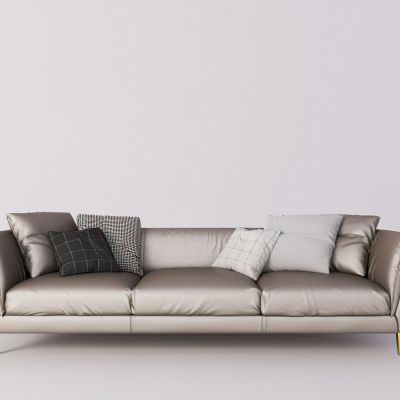 现代皮质豪华沙发