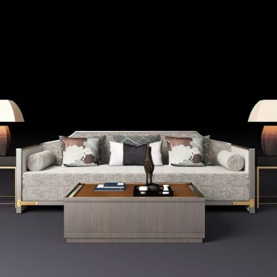 新中式沙发组合台灯