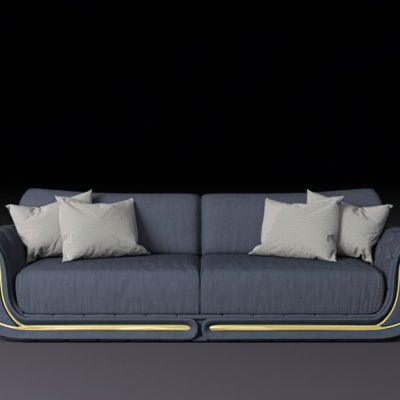 现代豪华布艺沙发3D模型
