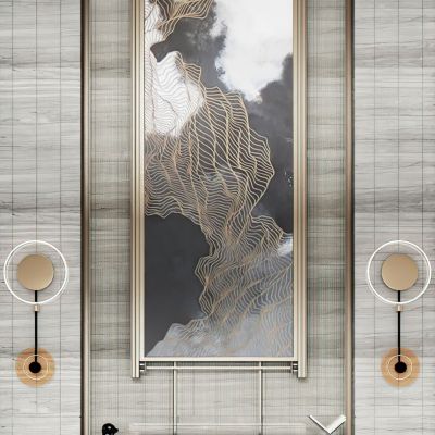 公寓入户大堂玄关背景墙