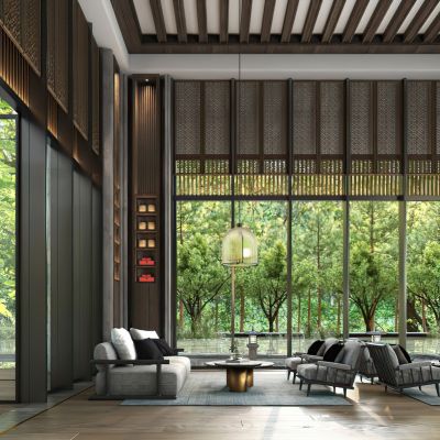 新中式度假酒店大堂吧