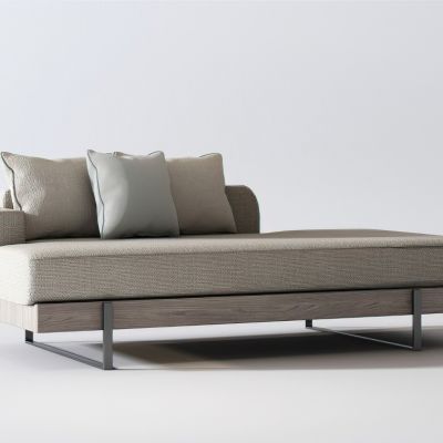 现代酒店客房贵妃椅沙发