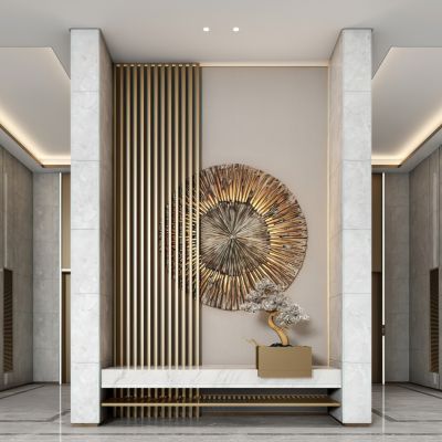 现代大堂电梯厅玄关