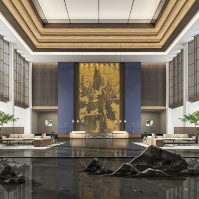 度假酒店大堂接待