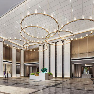 现代酒店大堂3D模型