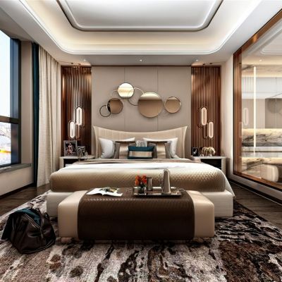 现代轻奢主卧室