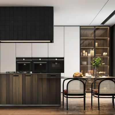 现代样板房厨房3D模型