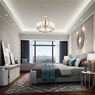 简欧样板房卧室