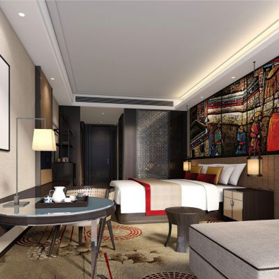 新中式度假酒店客房3D模型