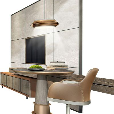 度假酒店客房电视背景墙