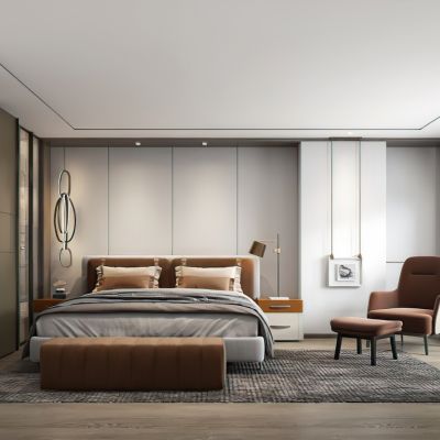 现代样板房卧室