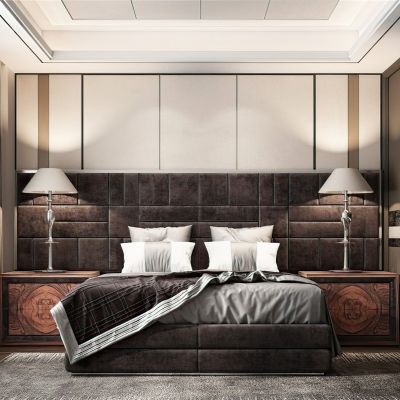 现代样板房卧室3D模型