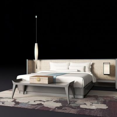 新中式度假酒店卧室床品