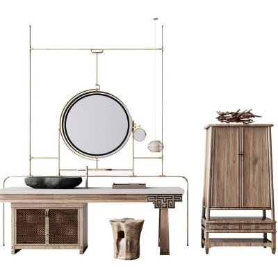 新中式客房卫生间洗手台