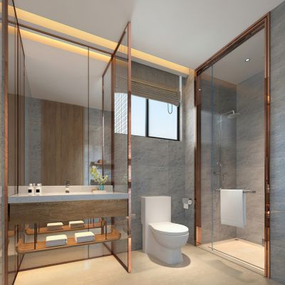 现代样板房卫生间