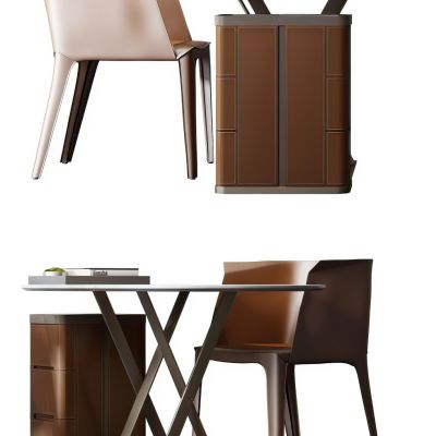 现代客房书桌椅组合