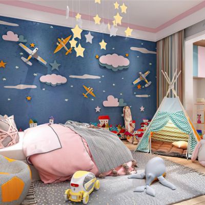 现代儿童房3D模型