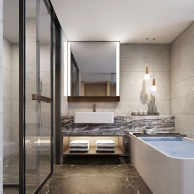 现代酒店客房卫生间