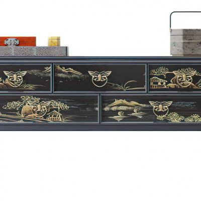 新中式案几玄关柜