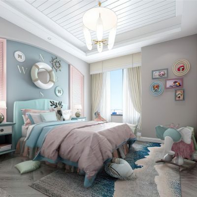 地中海风格儿童房3D模型