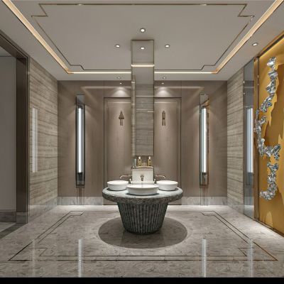 现代别墅卫生间