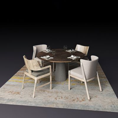 现代度假酒店餐椅餐桌组合