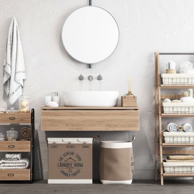 现代卫生间浴室用品3D模型