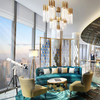 现代酒店行政酒廊沙发