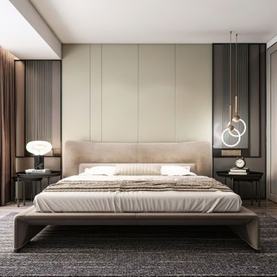 意大利Molteni&C双人床卧室