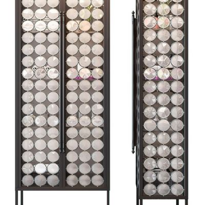 现代玻璃边柜储物柜