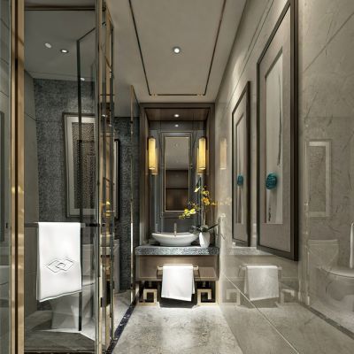 后现代别墅卫生间