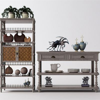 美式装饰柜装饰品