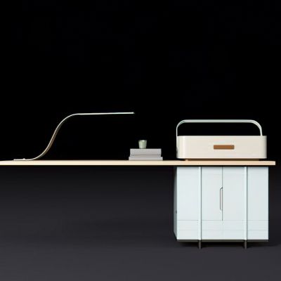 现代书桌装饰柜