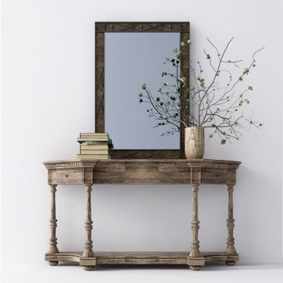 美式玄关柜装饰镜