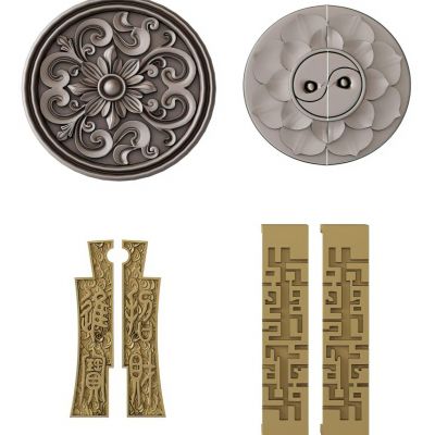 中式门拉手五金构件