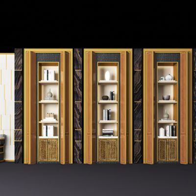 豪华客厅书架装饰柜